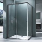 Mai & mai cabine de douche paroi de douche avec porte coulissante verre tremp de scurit 100x90x190cm ...