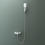 Mai & mai colonne de douche et baignoire blanc robinet de bain mitigeur blanc avec douchette