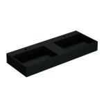 Mai & mai double lavabo suspendu gris noir 120x48x13cm vasque à poser 2 evier lave mains salle de bain ... Mai & mai double lavabo suspendu gris noir 120x48x13cm vasque à poser 2 evier lave mains salle de bain ...