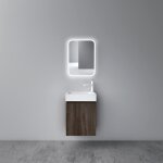 Mai & mai ensemble de meuble de salle de bain meuble sous lavabo suspendu chne 46x26x63cm avec vasque ...