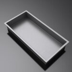 Mai & mai �tag�re murale � carreler chrom� 30x60x83cm niche de douche � encastrer en inox