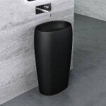 Mai & mai lavabo  poser au sol noir mat 535cm vasque sur pied en rsine evier lave mains salle de bain ...