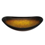 Mai & mai lavabo  poser en verre lave - mains vasque ovale  poser lavabo dor pour salle de bain wc ...