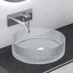 Mai & mai lavabo en verre transparent lavabo lave - mains vasque verre  poser salle de bain toilettes ...