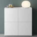 Mai & mai meuble de rangement avec 4 portes et 8 compartiments casier de rangement polyvalent buffet ...