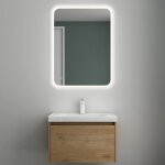 Mai & mai® meuble de salle de bain marron clair avec lavabo meuble sous vasque 60x50x40cm meuble suspendu ... Mai & mai® meuble de salle de bain marron clair avec lavabo meuble sous vasque 60x50x40cm meuble suspendu ...