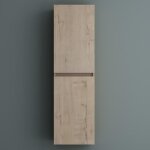 Mai & mai meuble de salle de bains murale armoire haute 35x20x120cm avec 2 portes et 4 compartiments ...