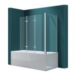 Mai & mai pare - baignoire transparent 70x130x140cm 4 volets paroi pour baignoire en verre esg avec rev�tement ...