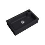 Mai & mai petit lavabo  poser gris noir mat 46x26x11cm vasque vier lave mains pour wc sans trop - plein ...