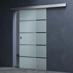 Mai & mai porte coulissante en verre esg de 8mm 90x205cm poigne ronde ama ts11 - 900 distance au mur ...