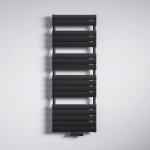 Mai & mai radiateur � eau chaude mural chauffage central 160x60cm s�che serviettes gris noir en acier ...