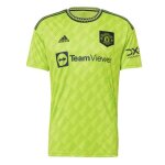 Maillot - adidas originals - manchester united 22 / 23 - vert fluo - col rond - manches courtes