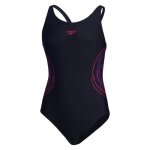 Maillot de bain 1 pi�ce - speedo - eco placement - dos en x - femme - noir
