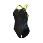 Maillot de bain 1 pi�ce femme arena gleam - noir / softgreen - natation - performance - �l�gant