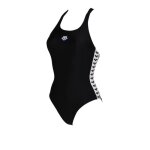Arena icons racer - maillot de bain 1 pi�ce femme noir maxfit eco r�sistant au chlore uv50 +