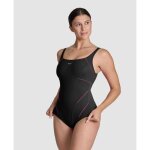 Maillot de bain 1 pi�ce femme arena jewel r - noir - tissu recycl� - dos wing