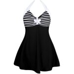 Maillot de bain 1 pice  jupette bonnet rembourr grande taille jumpsuit bandage halter jupe