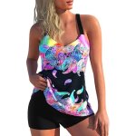 Maillot de bain de bain 2 pièces femme tankini ensembles maillots taille haute push up bikini set grande ... Maillot de bain de bain 2 pièces femme tankini ensembles maillots taille haute push up bikini set grande ...