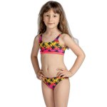 Maillot de bain 2 pices fille aquarapid laly - fuxia giallo - 8 ans