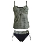 Maillot de bain 2 pices tankini + zigzag punto 2p - grain de sable - vert - adulte - femme