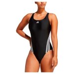 Maillot de bain - adidas - 3 stripes - noir / blanc - tissu recycl� - r�sistant au chlore