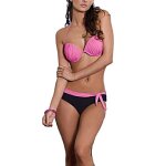 Maillot de bain femme 2 pi�ces bikini coque boxer - rose - adulte - femme