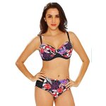 Maillot de bain femme 2 pi�ce bikini grande taille armatures - rouge - noir - adulte - femme