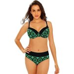 Maillot de bain femme 2 pi�ce bikini grande taille armatures - marque vert - noir
