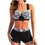 Maillot de bain femme 2 pieces shorty bikini ensembles bikini taille haute rembourr maillots de bain ...