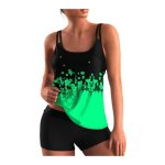 Maillot de bain femme 2 pièces shorty ensembles imprimé floral À bretelle grande taille push up rembourrévert ... Maillot de bain femme 2 pièces shorty ensembles imprimé floral À bretelle grande taille push up rembourrévert ...
