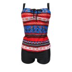 Maillot de bain femme tankini shorty noir 2 pices grande taille