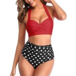 Maillot de bain femme vintage deux pièces rétro licou ruché taille haute bikini imprimé ensemble sfw91202313rd ... Maillot de bain femme vintage deux pièces rétro licou ruché taille haute bikini imprimé ensemble sfw91202313rd ...