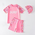 Maillot de bain fille 3 pices imprime natation schage rapide pour 4  14 ans