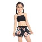 Maillot de bain fille noir doux stretch piscine plage natation �t� vacances 2 pi�ces - noir