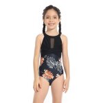 Maillot de bain fille noir stretch doux pour piscine bikini de plage natation t vacances - noir