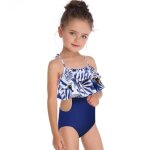 Maillot de bain fille - stretch - bleu marine Maillot de bain fille - stretch - bleu marine