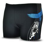 Maillot de bain homme boxer - shorty de bain homme schage rapide beachwear - noir bleu - adulte