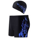 Maillot de bain homme - etanche - oversize - motif flame - noir - 100% polyester