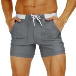 Maillot de bain homme fashion - boxer trunks shorts - gris clair