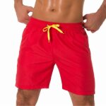 Maillot de bain homme - fbc161 - rouge - tanche - schage rapide - doublure filet - cordon de serrage ...