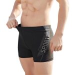 Maillot de bain homme - gris - haute taille short de bain homme avec cordon de serrage rglable