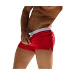 Maillot de bain homme - trunks boxer shorts pantalon court sport plage - rouge