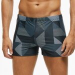 Maillot de bain homme trunks boxer taille elastique sport de plage avec cordon de serrage pour sport ...