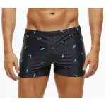 Maillot de bain homme trunks boxer taille elastique sport de plage avec cordon de serrage pour sport ...