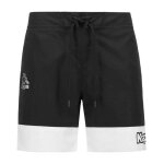 Maillot de bain logo fuxom pour homme - noir blanc - coupe droite