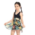 Maillot de bain noir fille doux stretch piscine plage natation t vacances 2 pices - noir