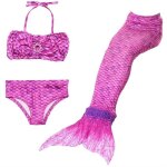 Maillot de bain queue de sirne - mermaid - 3 pices - enfant / femme - violet