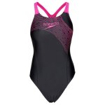 Maillot de bain femme speedo medley logo 1 pièce - noir / rose electrique - dos ouvert - tissu stretch ... Maillot de bain femme speedo medley logo 1 pièce - noir / rose electrique - dos ouvert - tissu stretch ...