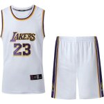 Maillot de basket - ball - lakers 23 james - homme - violet - manches courtes - respirant