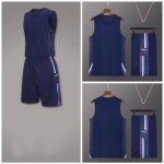 Maillot basket enfant - adulte mixte sans manches - bleu marine Maillot basket enfant - adulte mixte sans manches - bleu marine